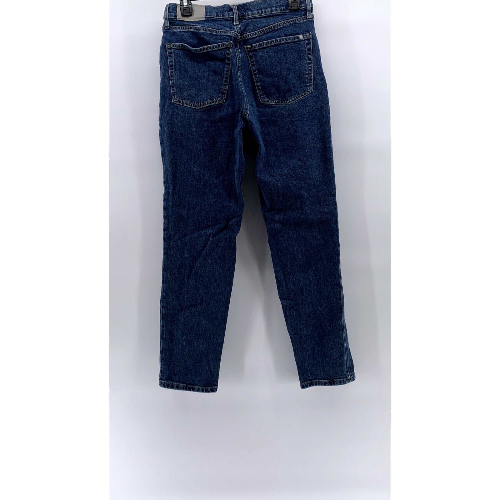 EVERLANE Women's Dark Blue High-Rise Straight-Leg The Original Cheeky Jean SZ 28