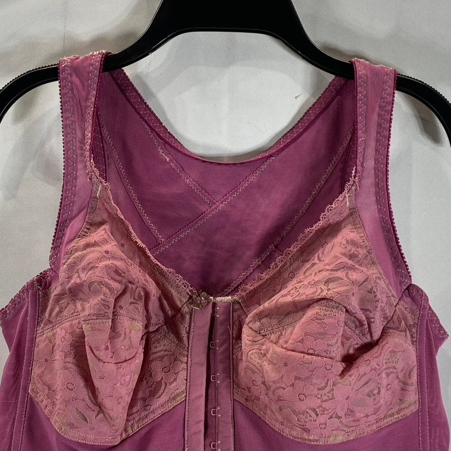 UNBRANDED Women's Pink Hook and Bar Corset Cropped Tank Top SZ S