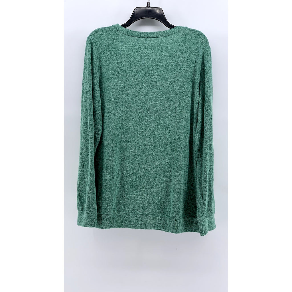UNBRANDED Men's Green Printed Long Sleeve Shirt SZ L