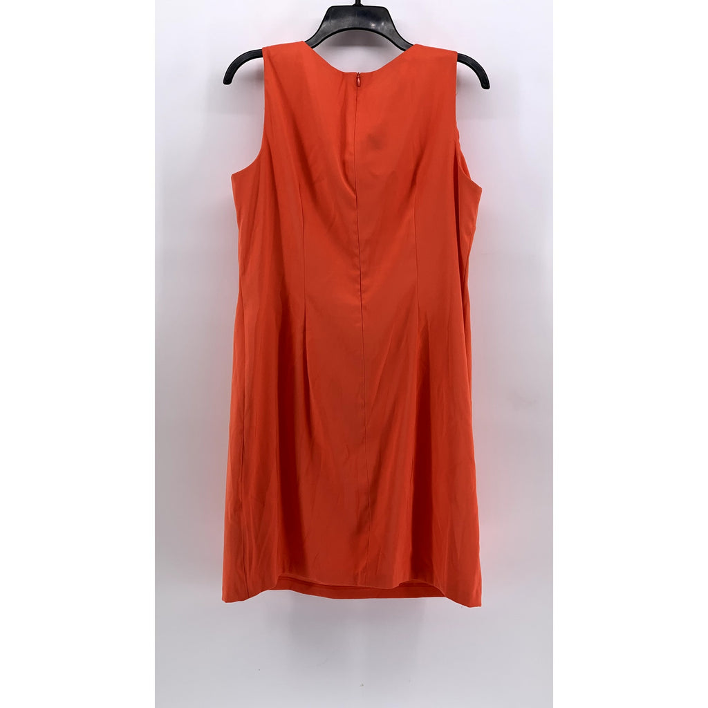 ALYX Women's Orange Solid Crewneck Sleeveless Mini Sheath Dress SZ 16