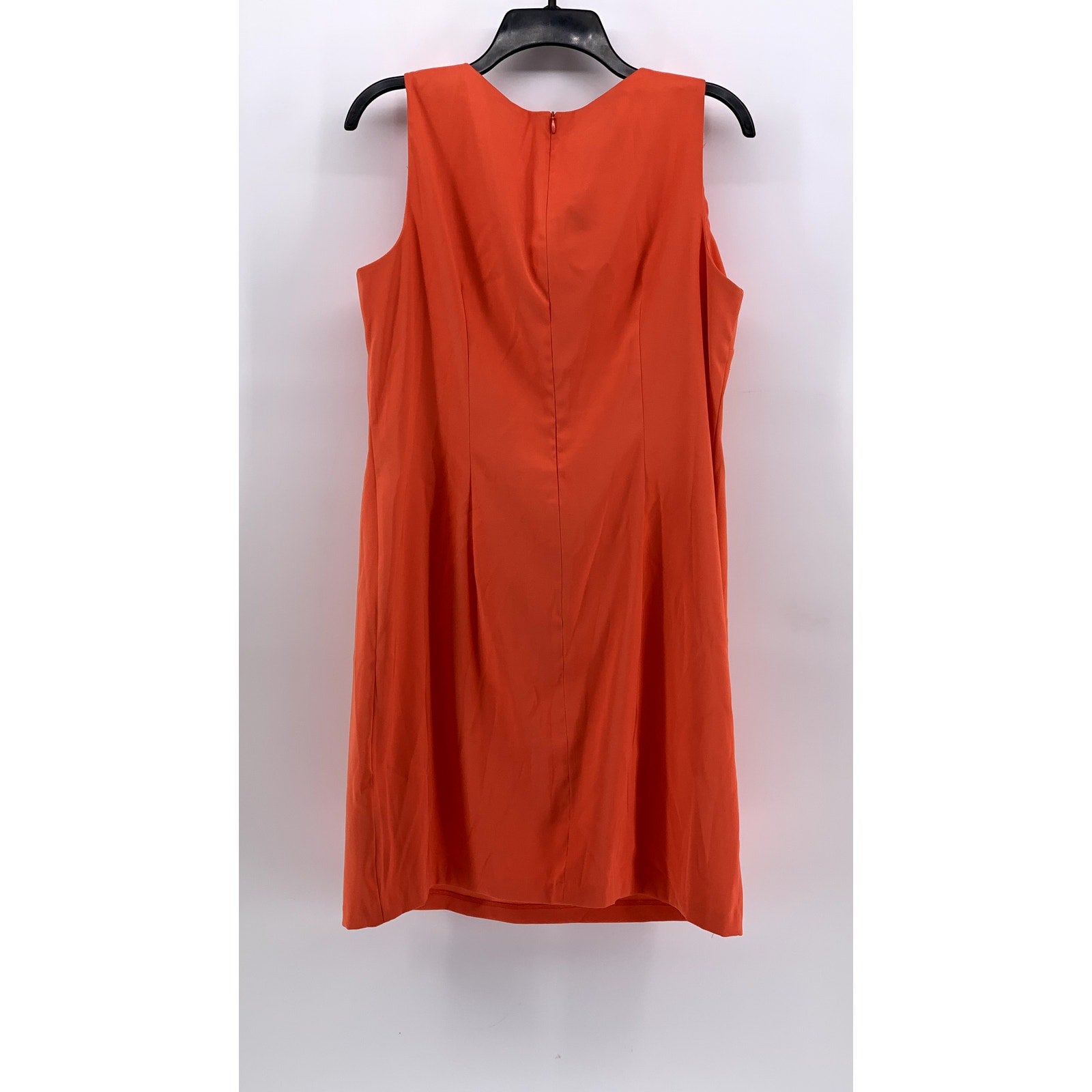 ALYX Women's Orange Solid Crewneck Sleeveless Mini Sheath Dress SZ 16
