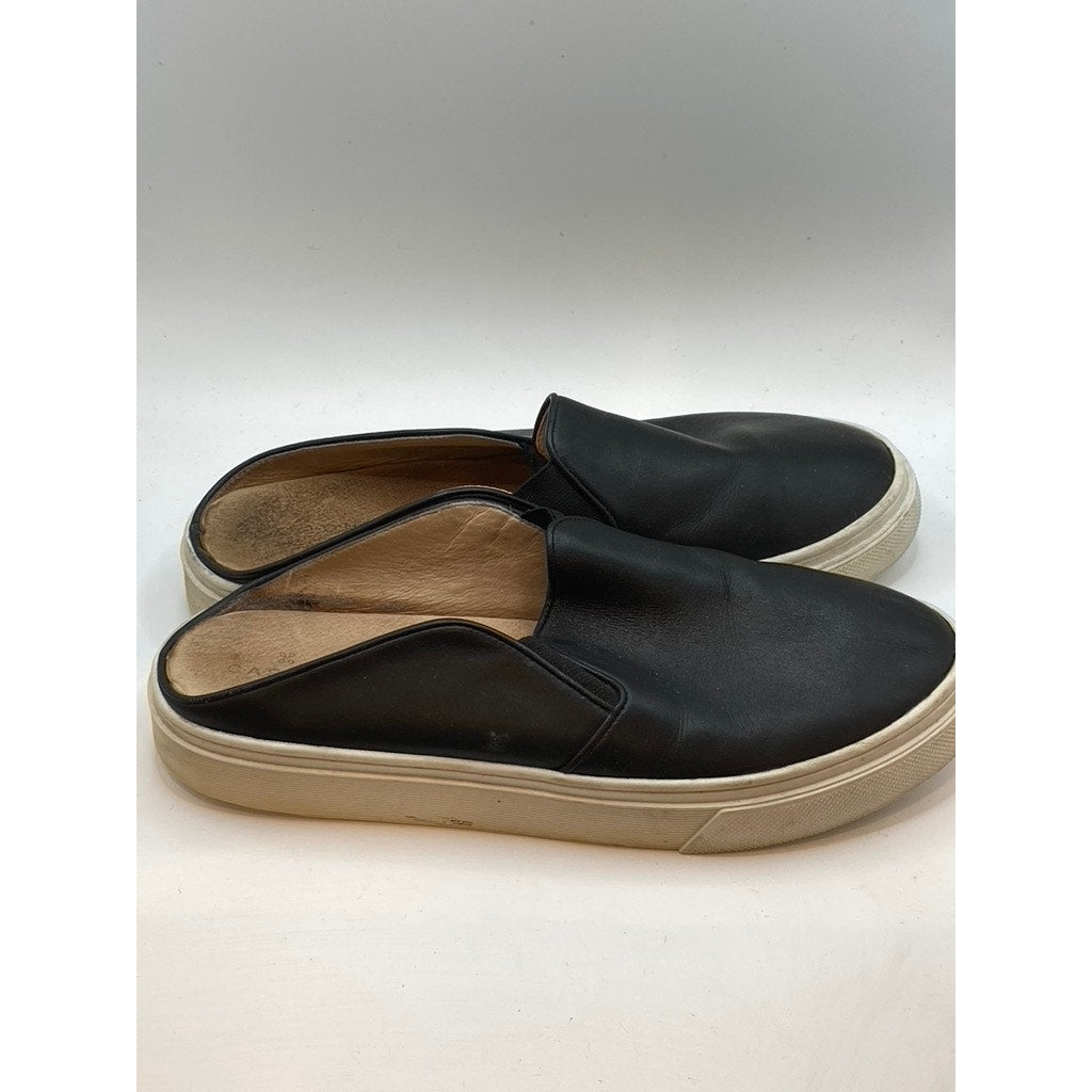 CASLON Women's Black Leather Round-Toe Slip-On Casual Mule Shoes SZ 9.5