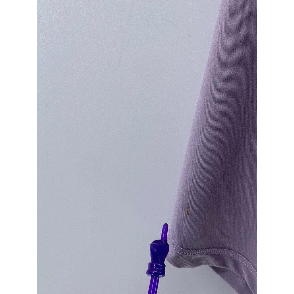 UNDER ARMOUR Women's Lilac Scoop-Neck Mesh Cross-Strap Loose-Fit Tank Top SZ L