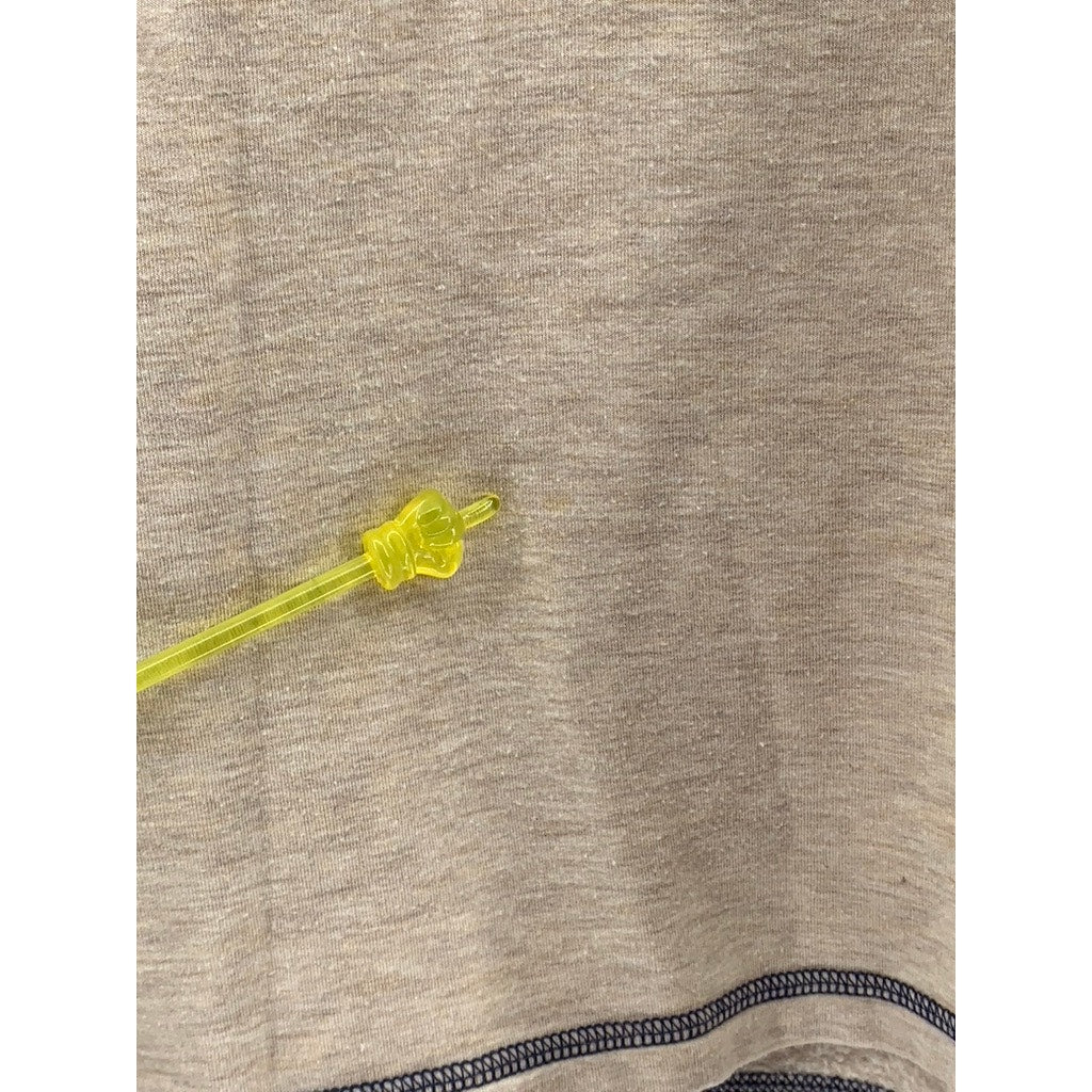 MADEWELL Women's Beige MWL Superbrushed Contrast-Stitched Sweatshirt SZ M