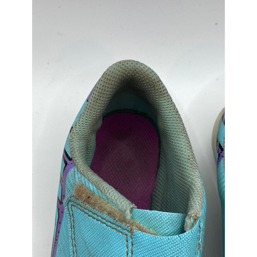 NIKE Kids' Hyper Turquoise Mercurial Vapor 15 Round-Toe Strap Soccer Cleats SZ13