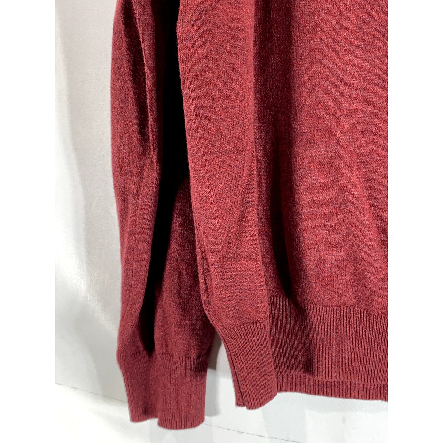 TOMMY HILFIGER Men's Burgundy Crewneck Premium Cotton Pullover Sweater SZ M