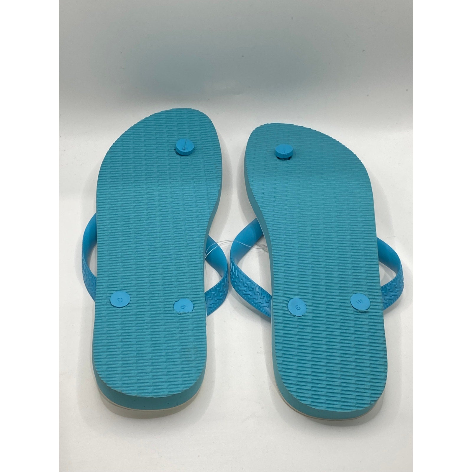 HAVAIANAS Women's Teal-White Casual Flip-Flip Sandals SZ 10/11