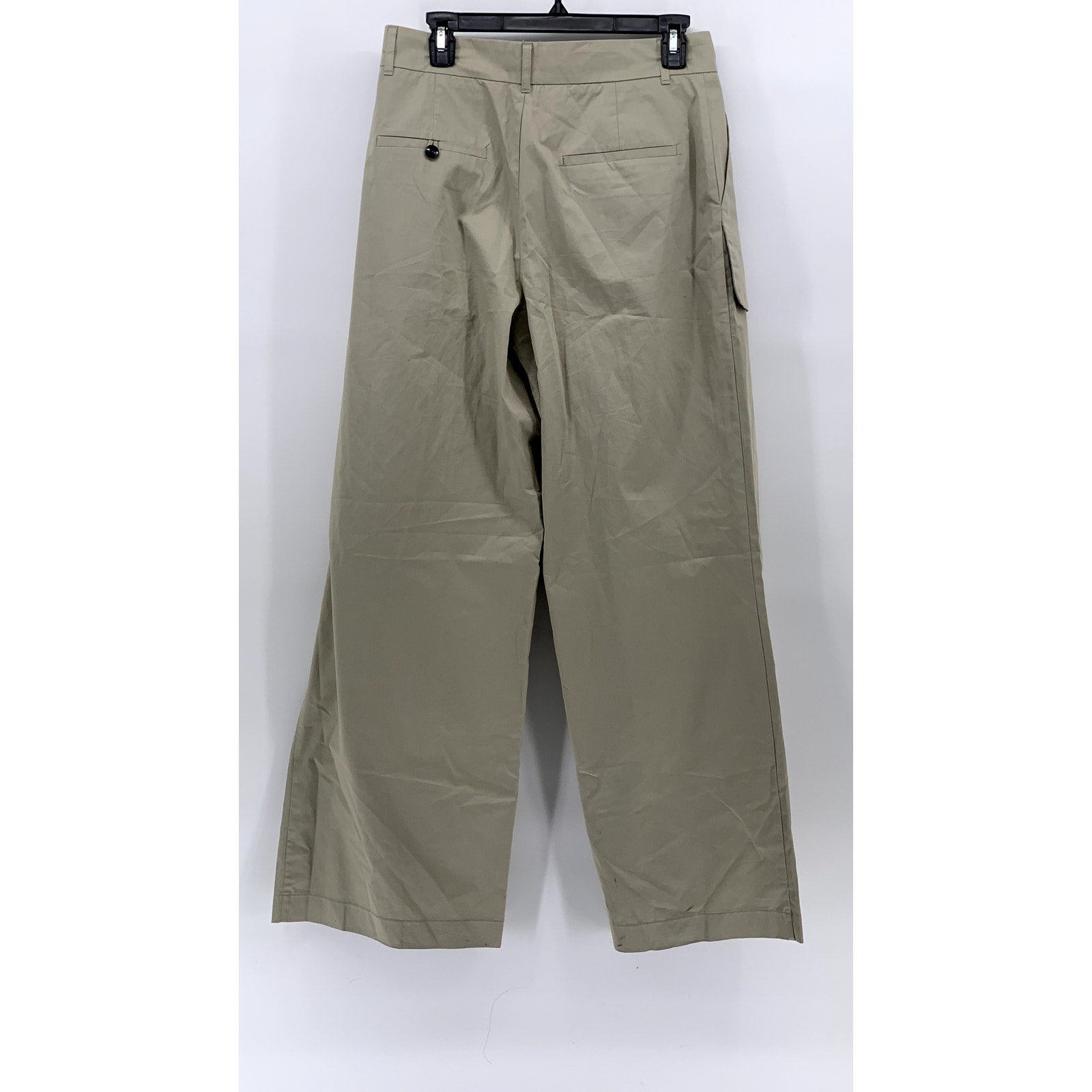 LIONESS Women's Tan Pleated Wide-Leg Relaxed-Fit High-Rise Work Pant SZ 32