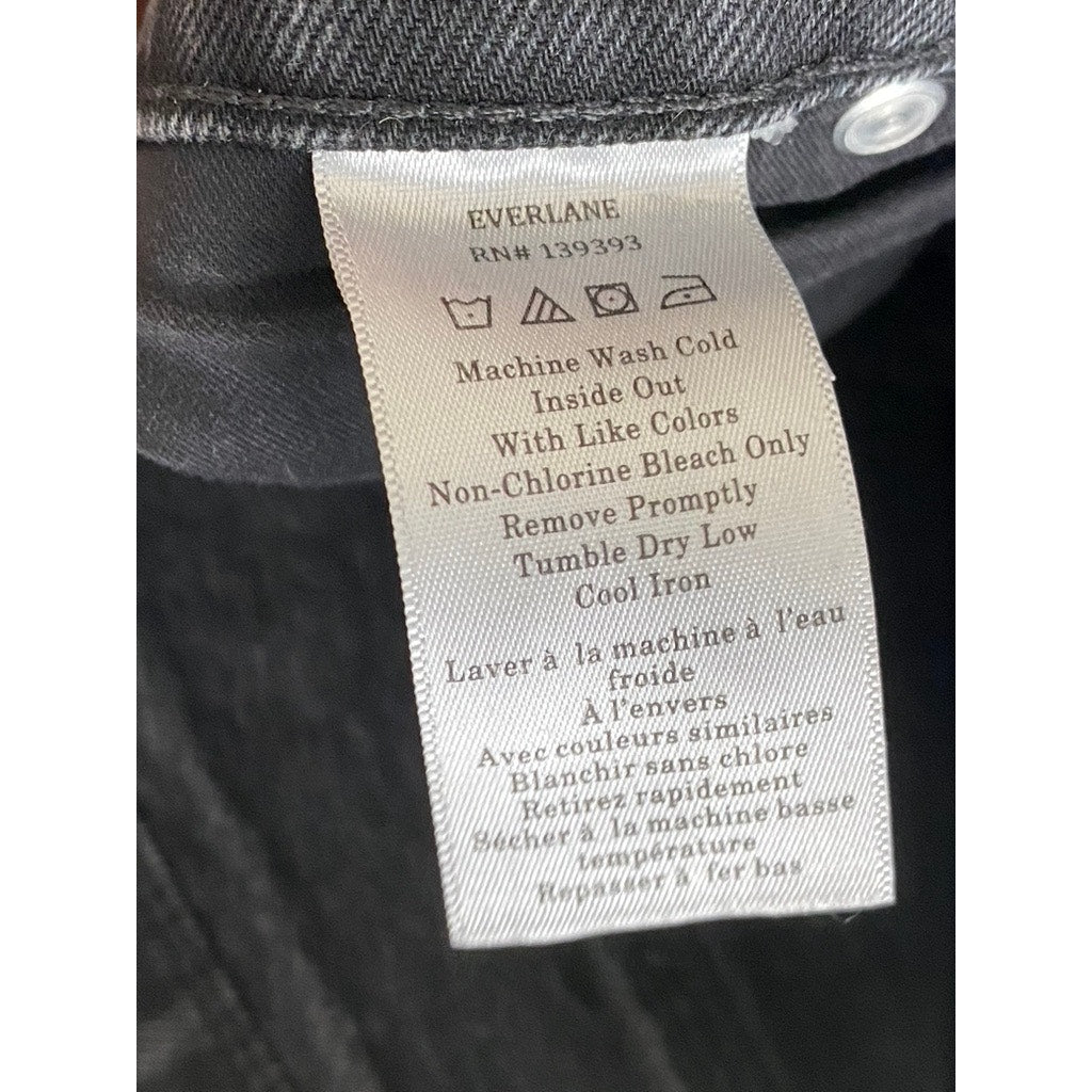 EVERLANE Women's Black Solid Denim The Way-High Slim Short Jeans SZ 28S