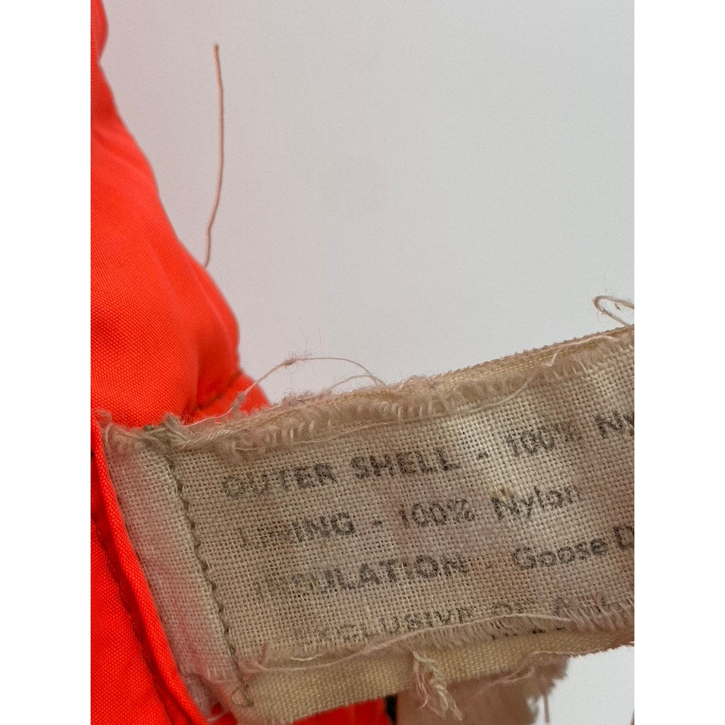 UNBRANDED Men's Forest Green-Orange Reversible Zip-Up Puffer Vest SZ S