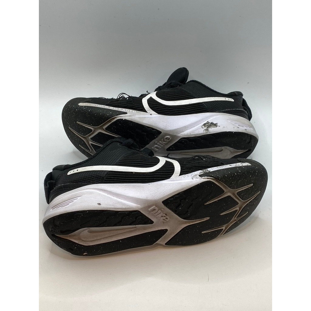 NIKE Kids' Unisex Black-White Star Runner 4 PS Lace-Up Running Sneakers SZ 1