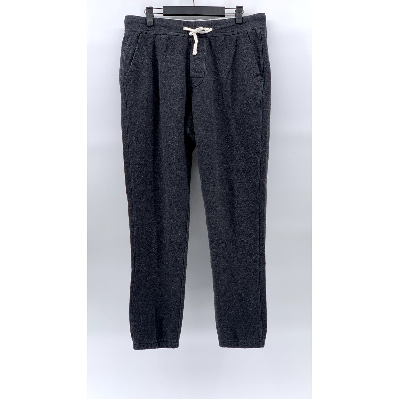 ABERCROMBIE & FITCH Men's Charcoal Gray Drawstring Slim-Leg Casual Pants SZ M