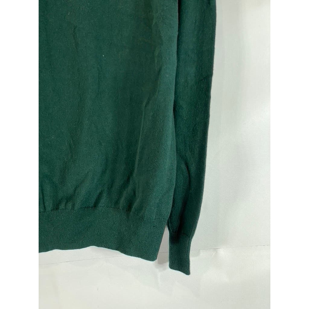 CHRISTIAN LACROIX Men's Green Crewneck Pima-Blend Pullover Sweater SZ M