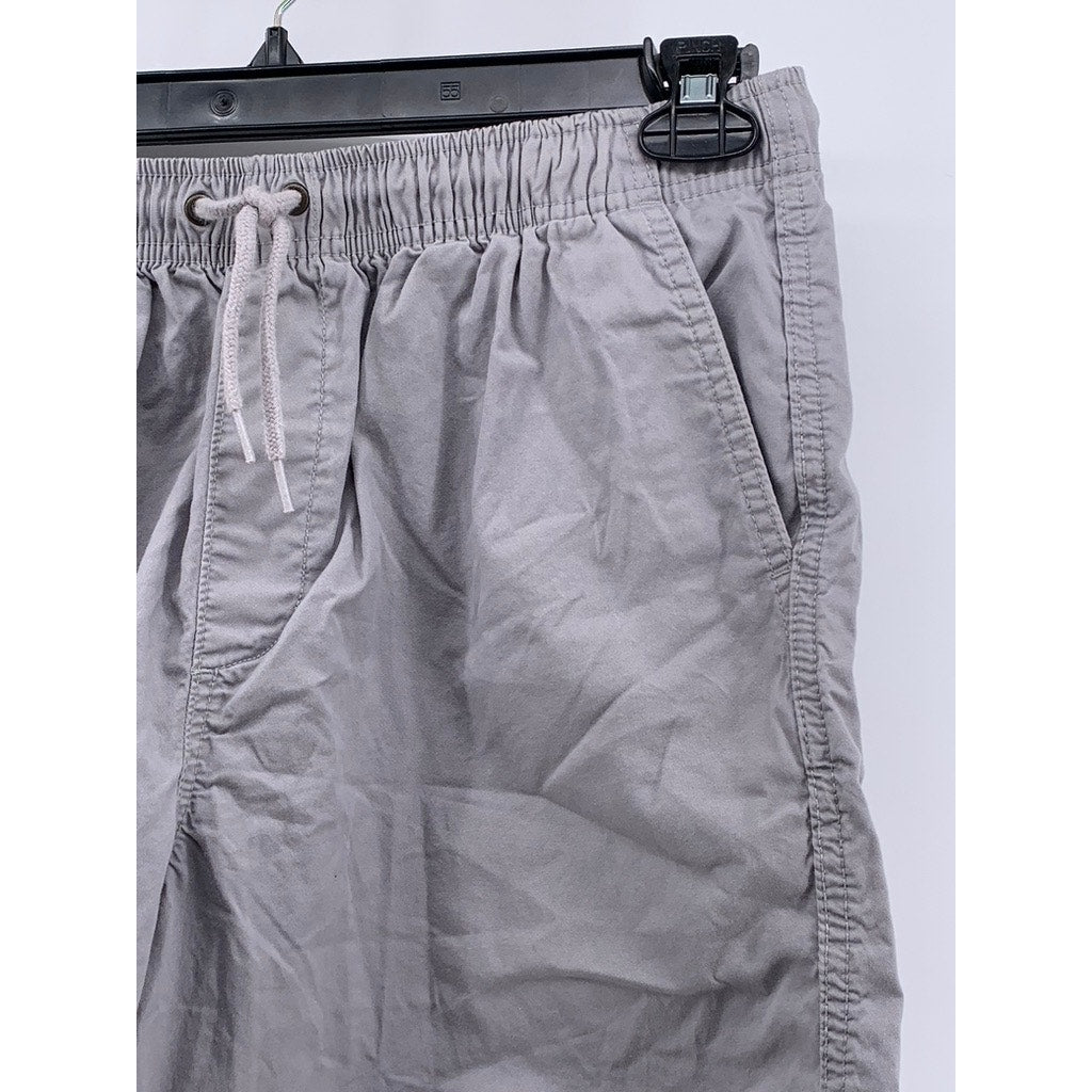 BASIC EDITIONS Women's Vintage Gray Drawstring Casual Shorts SZ M