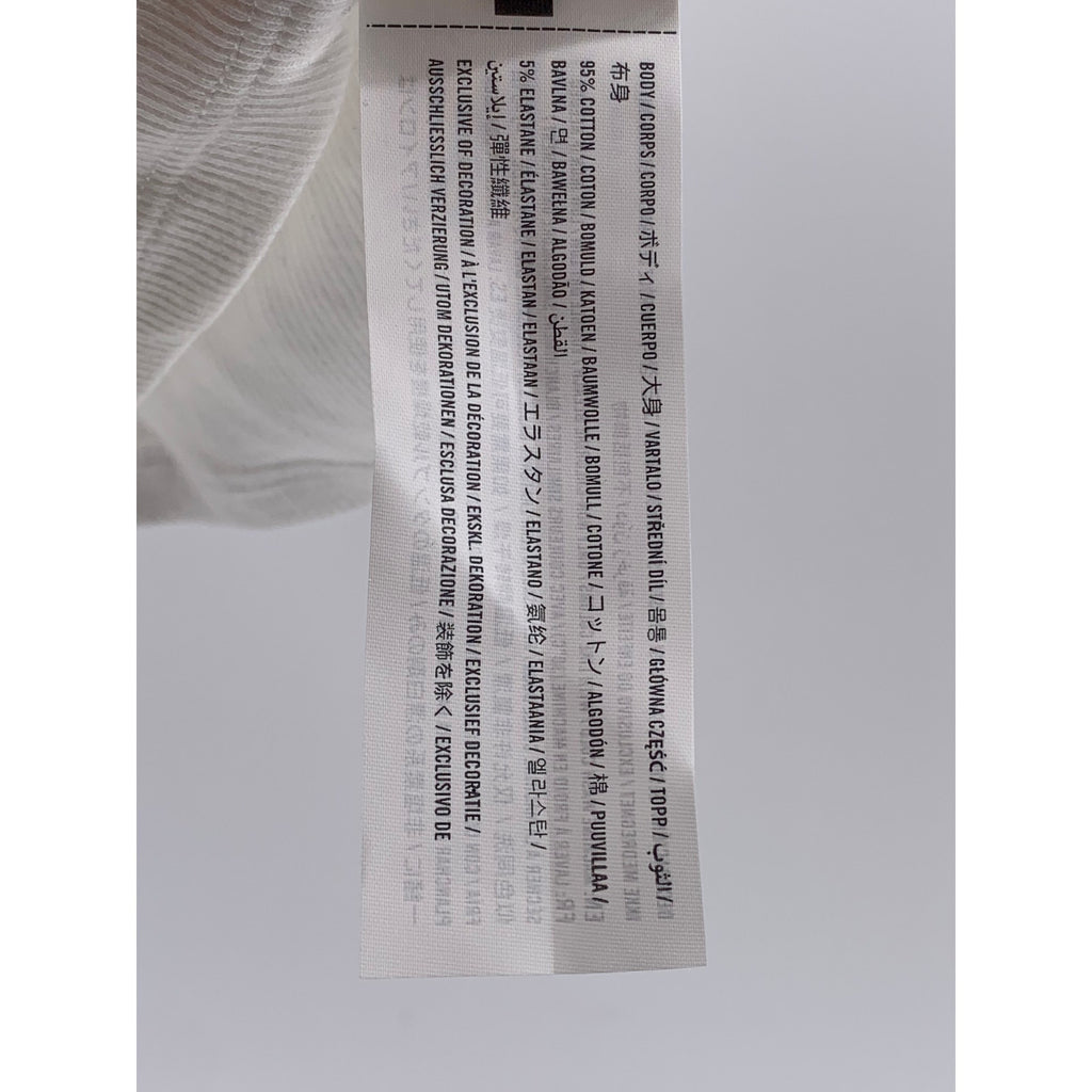 ABERCROMBIE & FITCH Women's White-Black Scoop-Neck Ribbed Essential Tank Top SZS