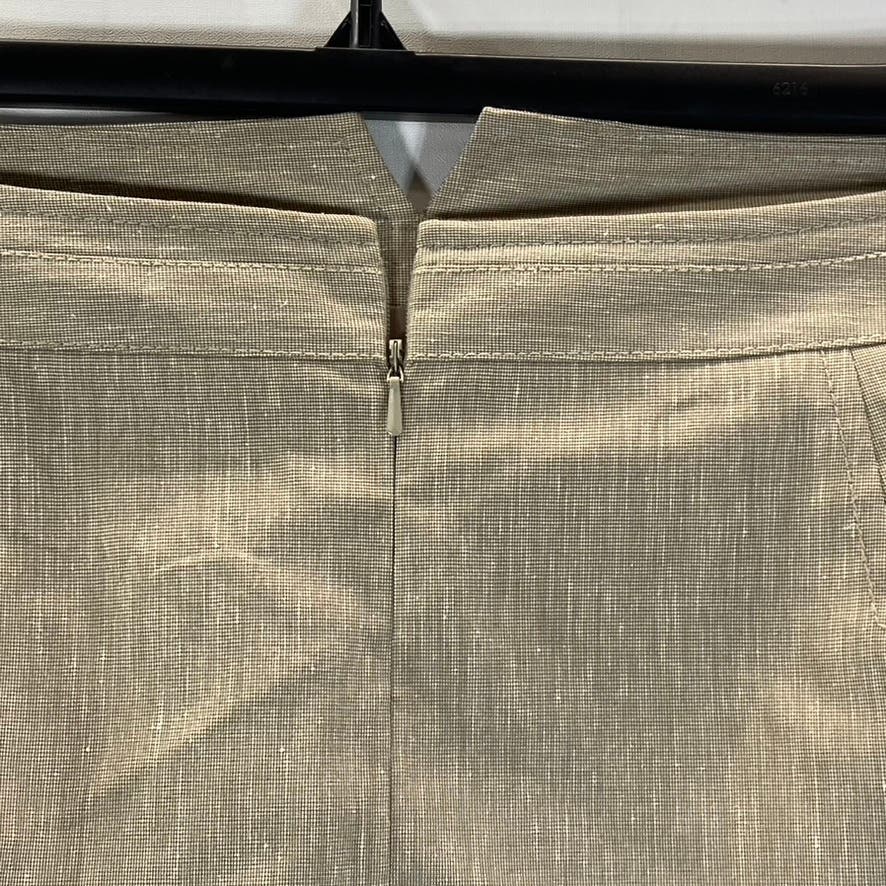 HALOGEN Women's Beige Straight Mini Skirt SZ 16