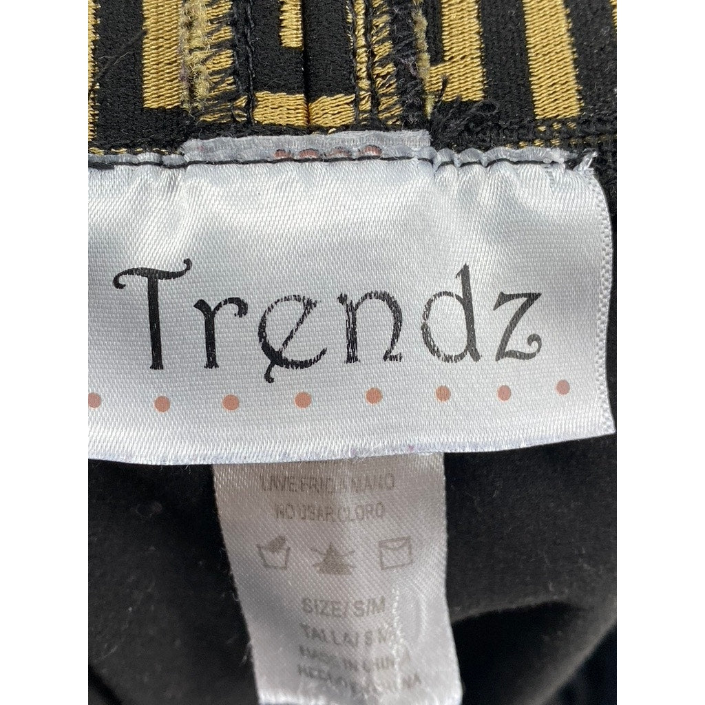 TRENDZ Women's Black Elastic Waist Pocketless Pull-On Casual Biker Shorts SZ S