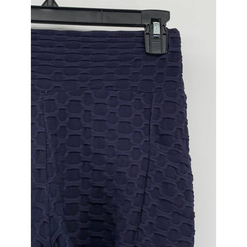 XJBOOST Women's Navy Honeycomb Textured Cinched Shorts SZ S/M