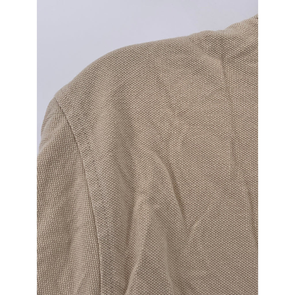 LEVI'S Men's Tan Solid Embroidered Logo Short Sleeve Housemark Polo Shirt SZ M