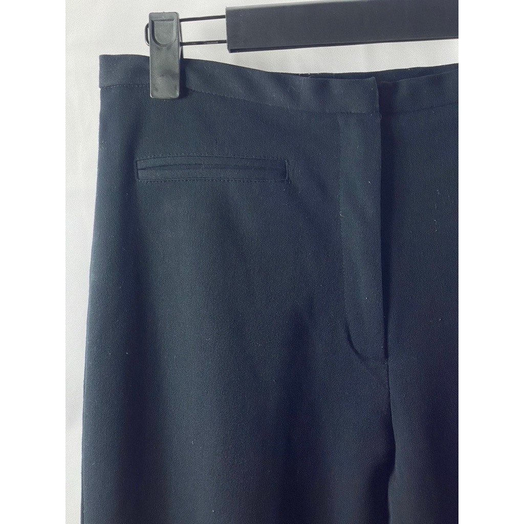 EXPRESS WORLD BRAND Women's Black Solid Straight Leg Stretch Dress Pant SZ S