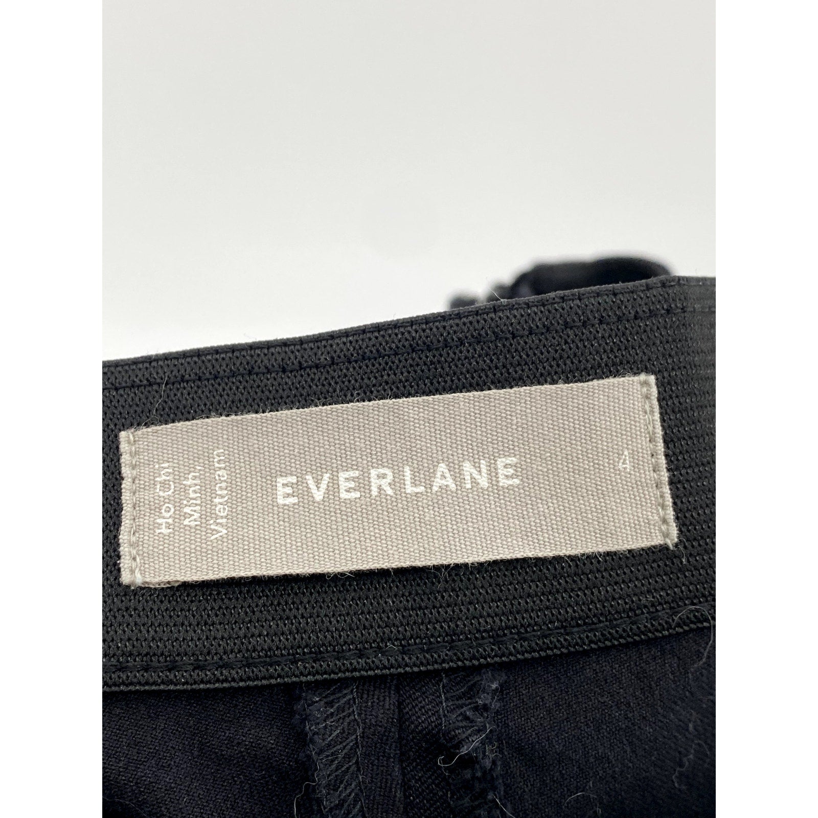 EVERLANE Women's Black Pocketless Slim-Leg Regular-Fit Ankle Pant SZ 4