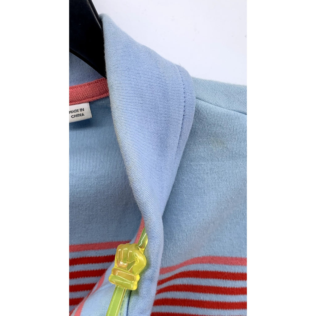 LACOSTE L!VE Unisex Blue-Red Striped Opening Ceremony Polo Shirt SZ XS