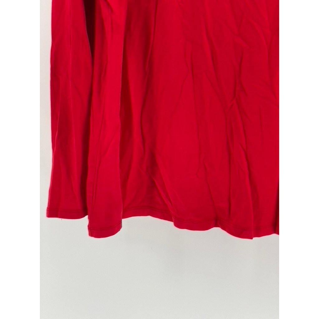 LANDS' END Women's Plus Red Crewneck Long Sleeve Top SZ 1X
