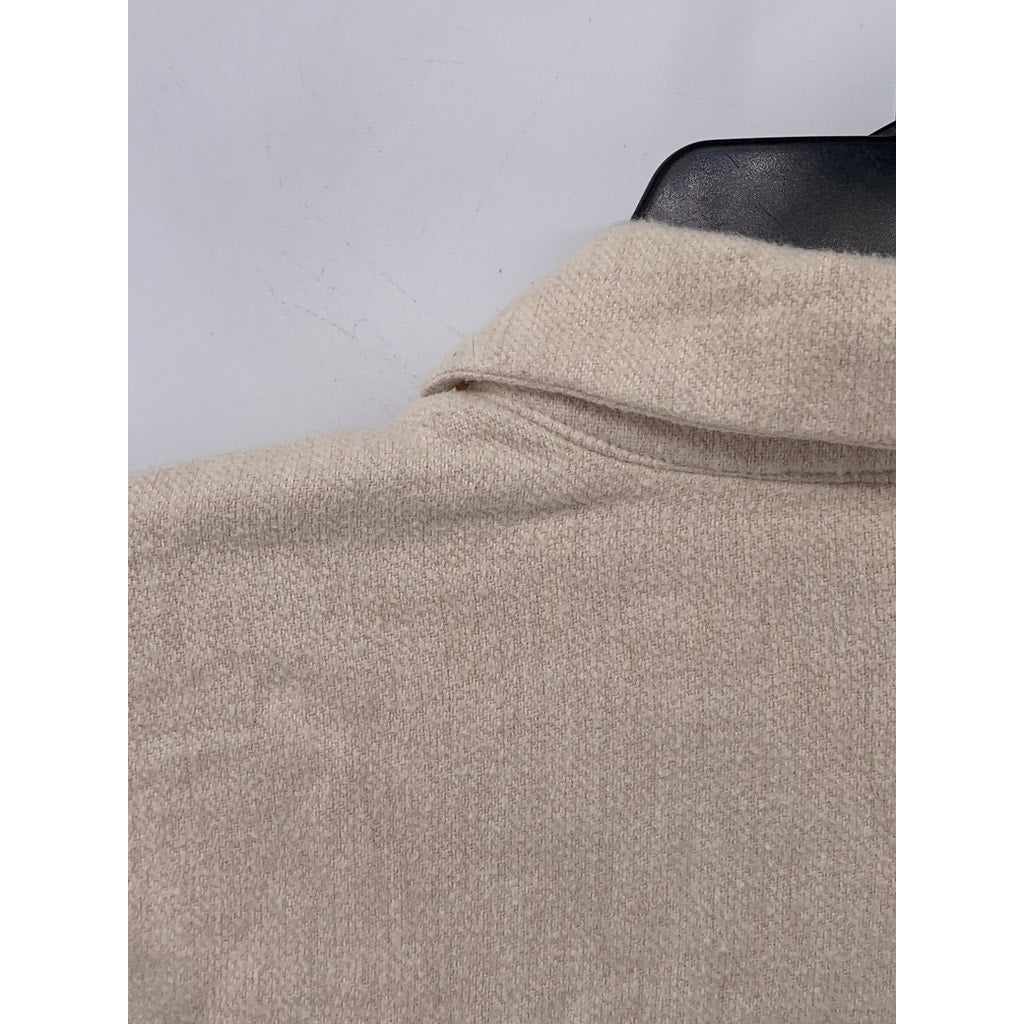 MADEWELL Women's Beige Cotton Button-Up Top SZ XS