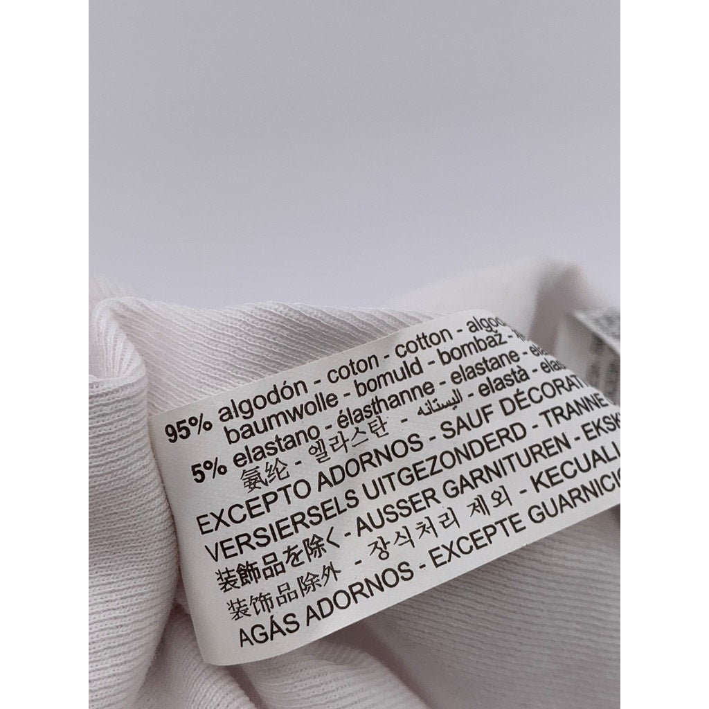 ZARA Women's White Crewneck Cropped Muscle T-Shirt SZ M