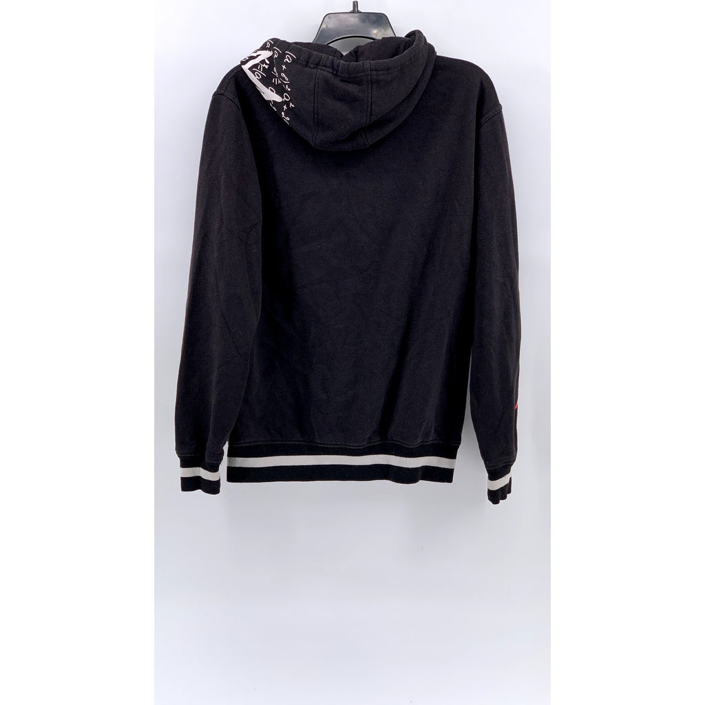 BLEECKER & MERCER Men's Black-Yellow Geo Hoodie SZ M