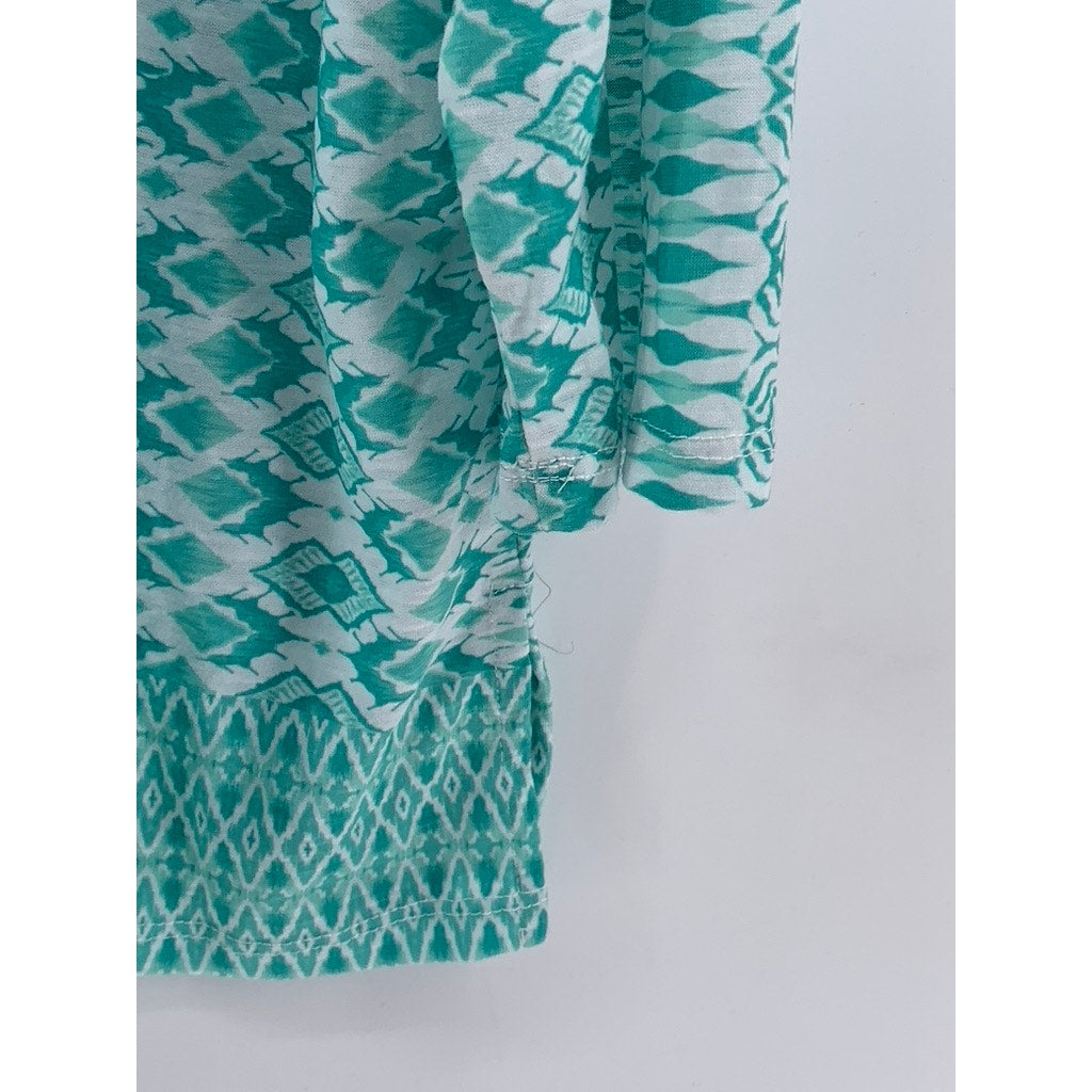 ALFRED DUNNER Women's Printed Studded Long Sleeve Top SZ M