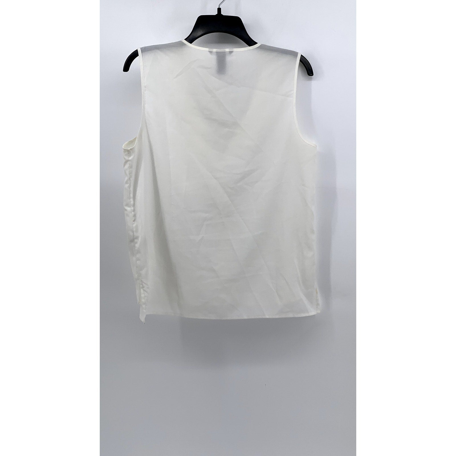 H&M Women's White V-Neck Sleeveless Top SZ 10