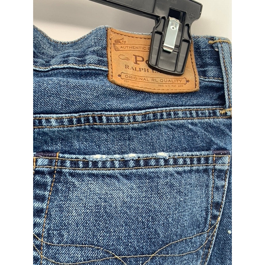 POLO RALPH LAUREN Men's Medium Blue Denim Regular-Fit Straight Leg Jean SZ 30X32