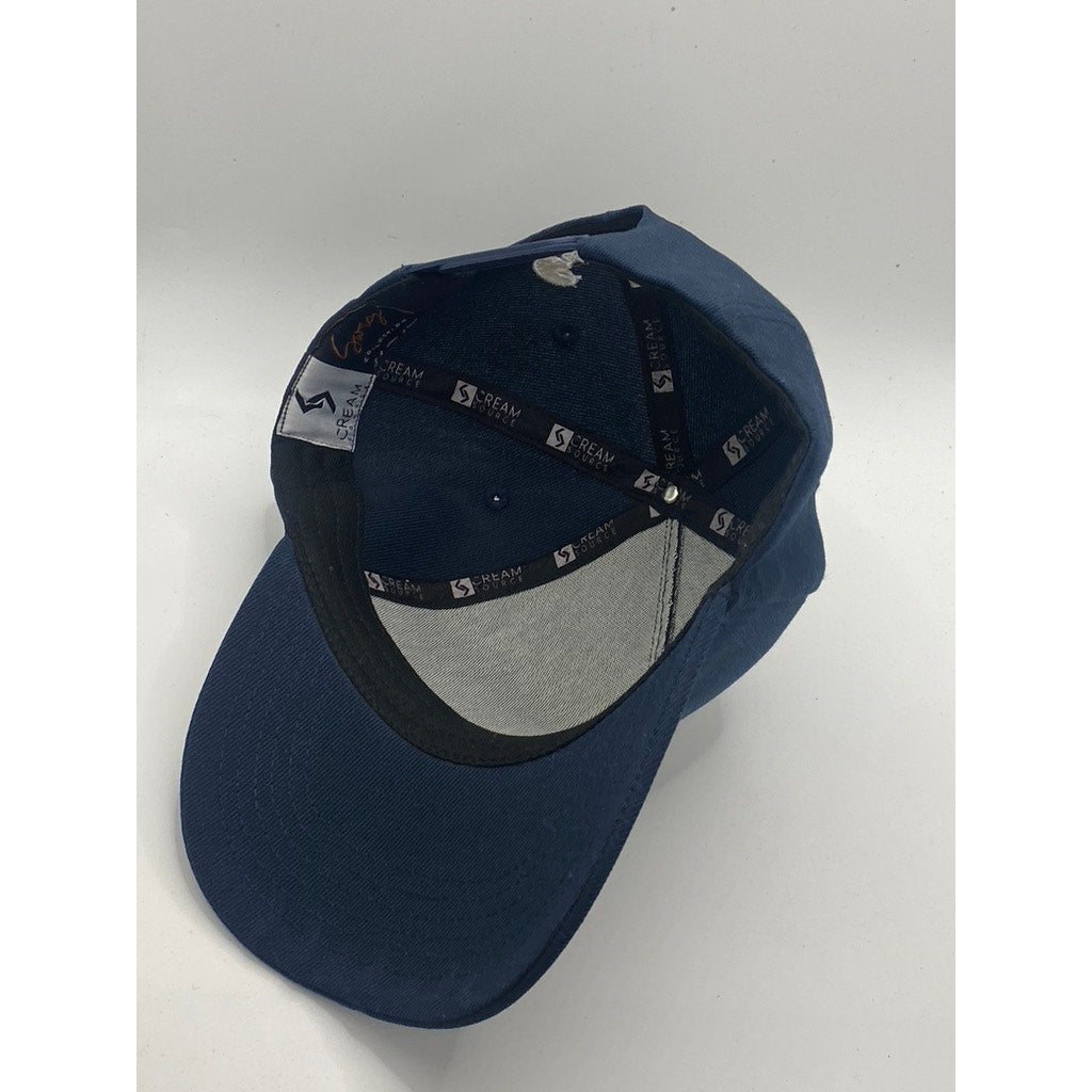 GEORGE COLLECTION Men’s Navy Blue Cream Source Embroidered SnapBack Cap SZ OS