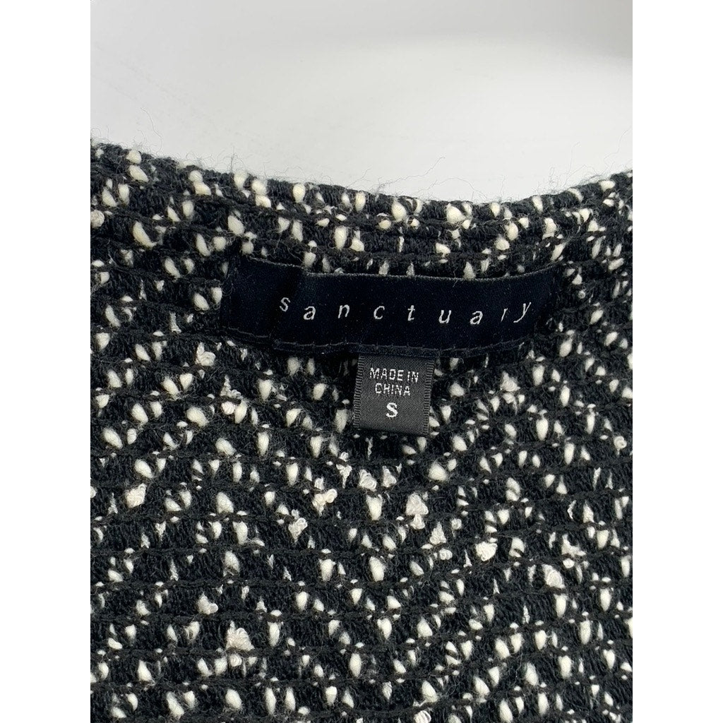 SANCTUARY Women's Black Knit Layered Sleeveless Top SZ S