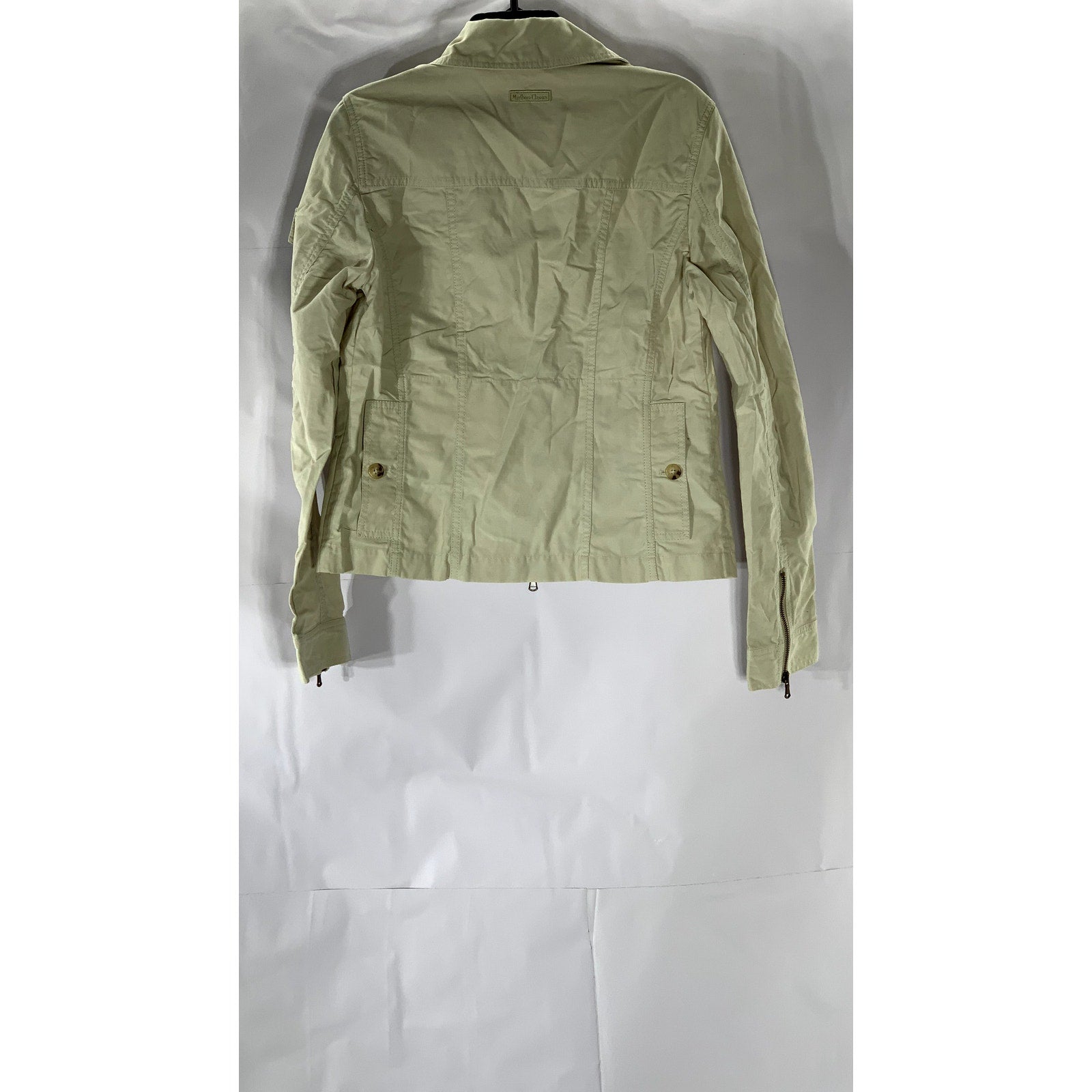MARLBORO CLASSICS Men's Tan Four-Pocket Zip-Up Jacket SZ M