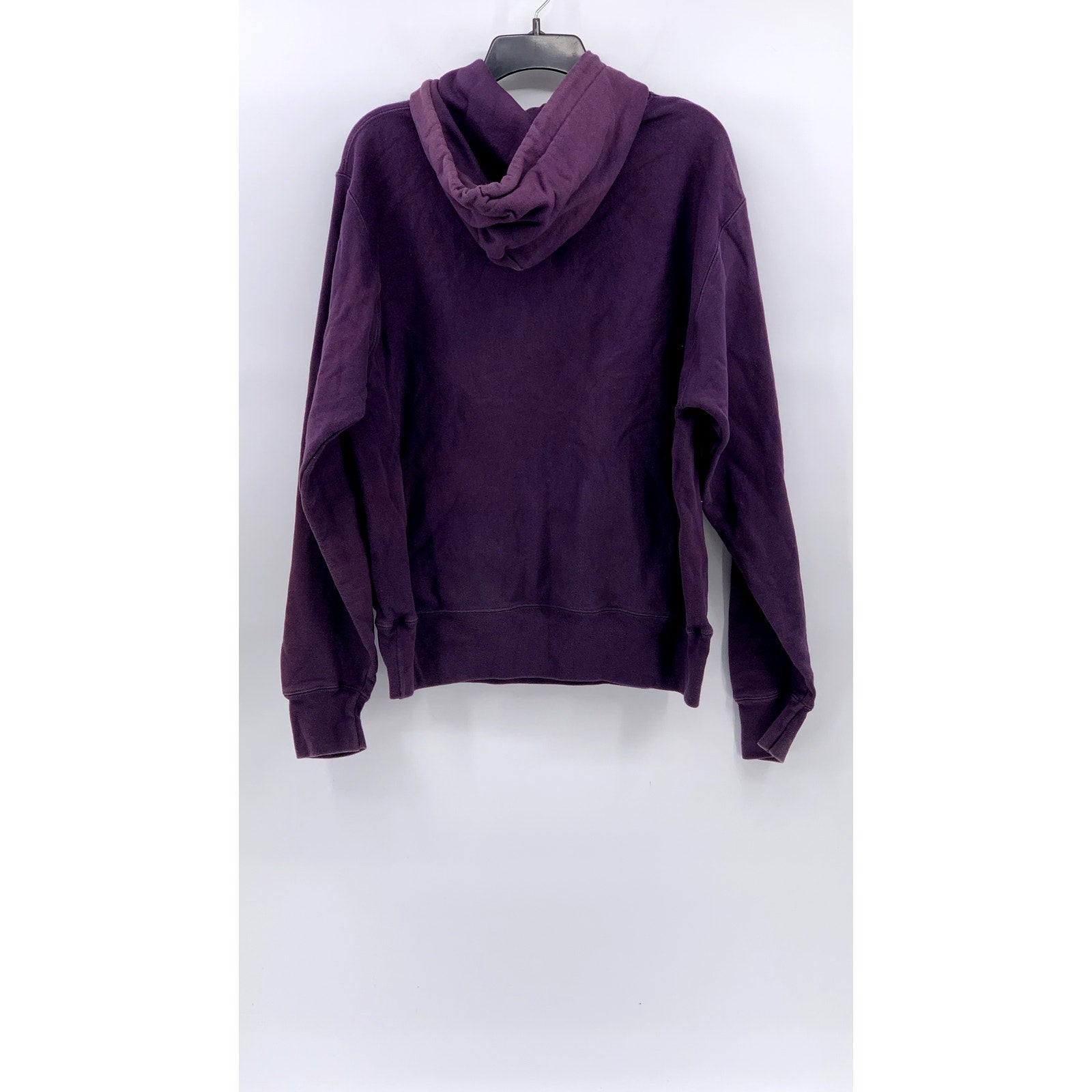 CHAMPION Men's Purple Embroidered Logo Reverse Weave Casual Cotton Hoodie SZ M