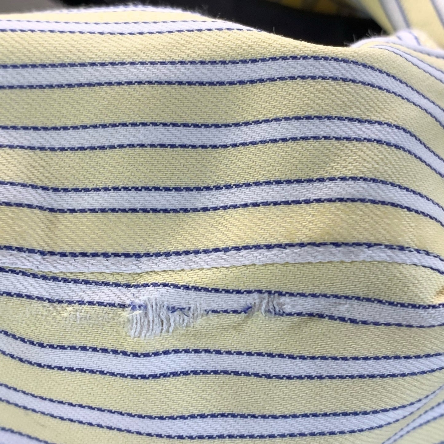 BROOKS BROTHERS 346 Men's Yellow Striped No-Iron Original Button-Up Shirt SZ S