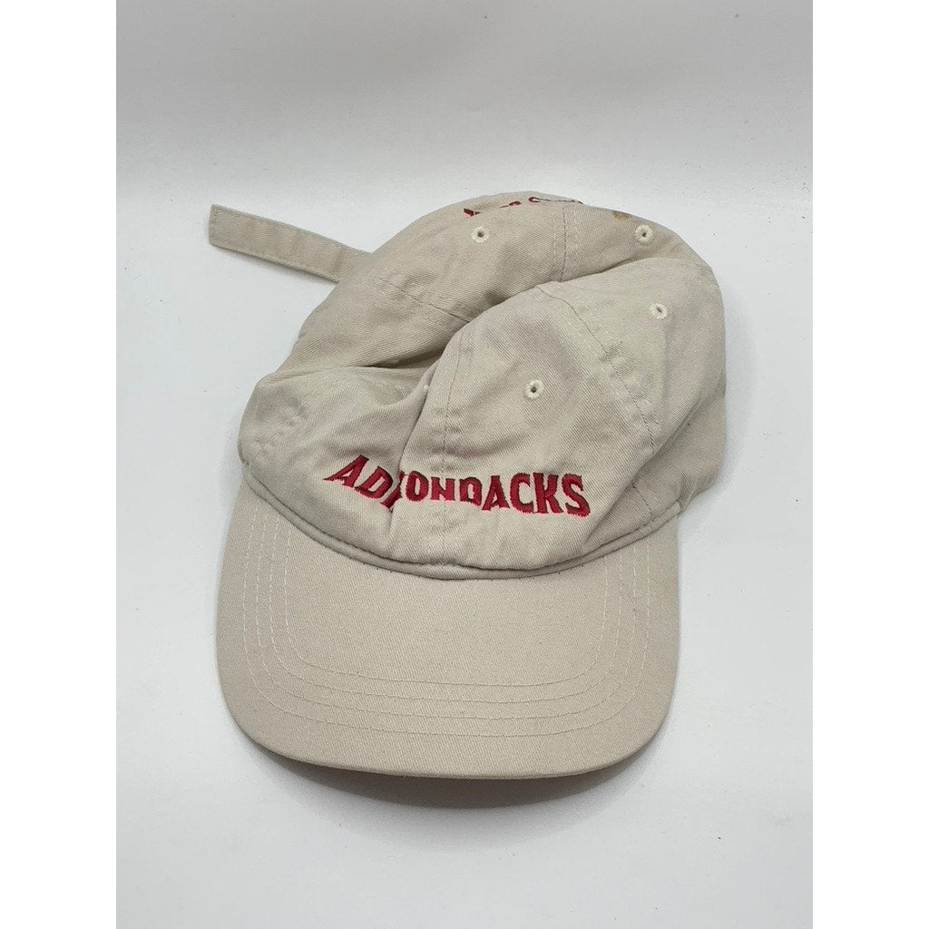 ADIONDACKS Unisex Beige-Red Embroidered High Falls Hat SZ OS