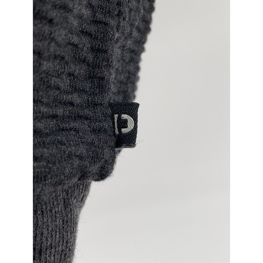 DENIM TOM TAILOR Women's Black Textured Crewneck Top SZ L