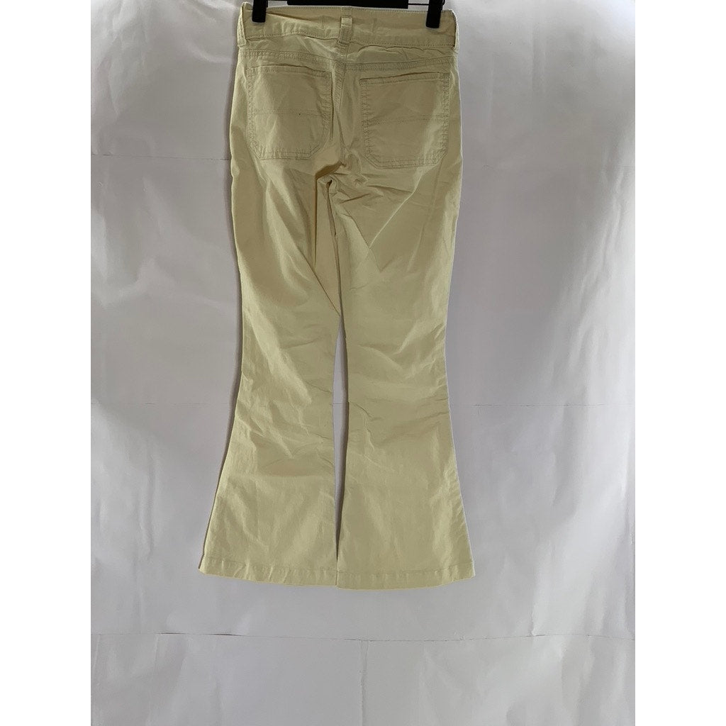 HOLLISTER Women's Beige Oor High-Rise Vintage Flare Double-Button Jean SZ 23