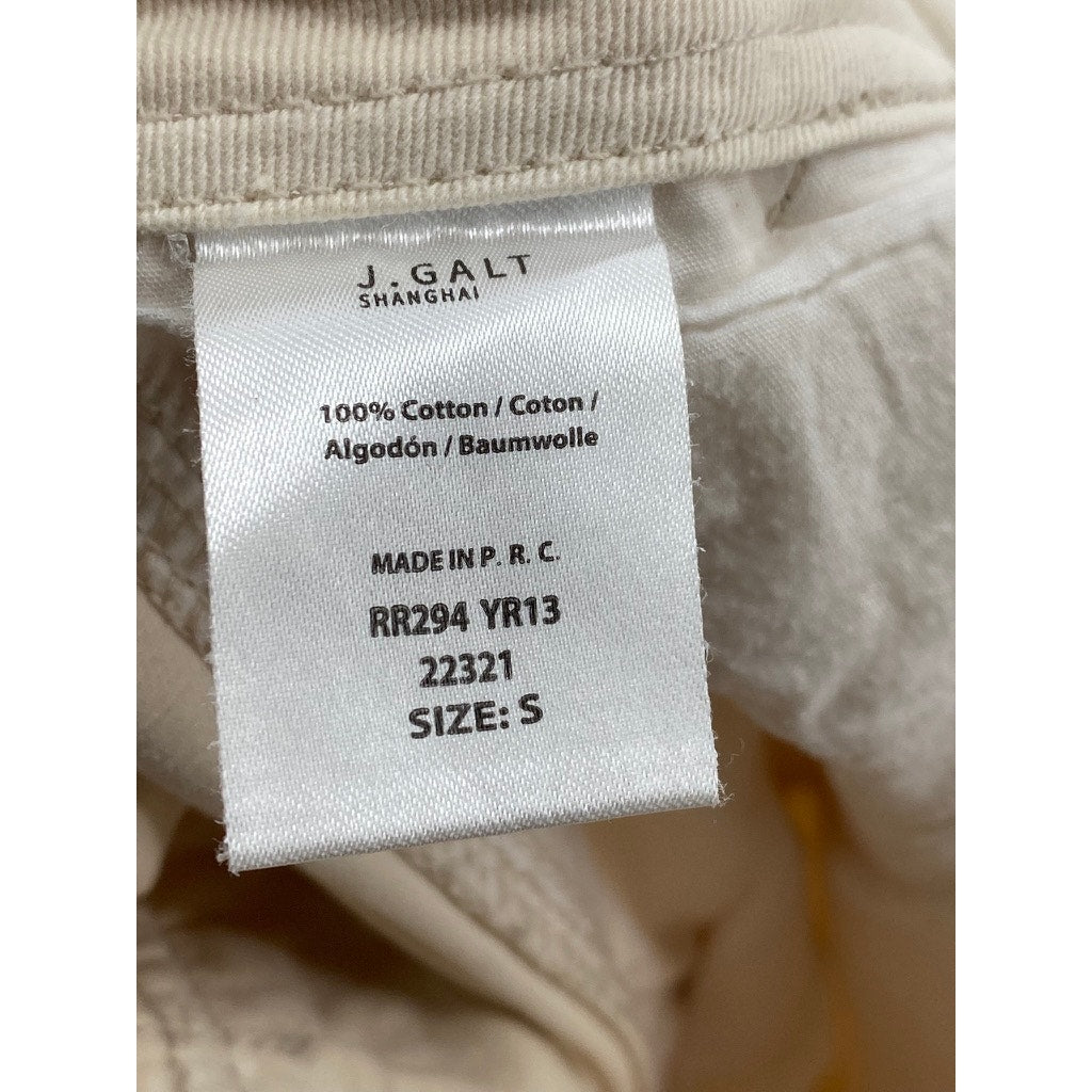 J. GALT Women's Beige Straight-Leg Casual Cargo Pants SZ S