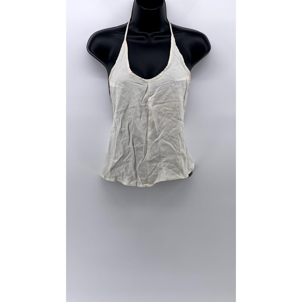 REFORMATION Women's White Spaghetti Strap Lace-Back Scoop-Neck Top SZ XS