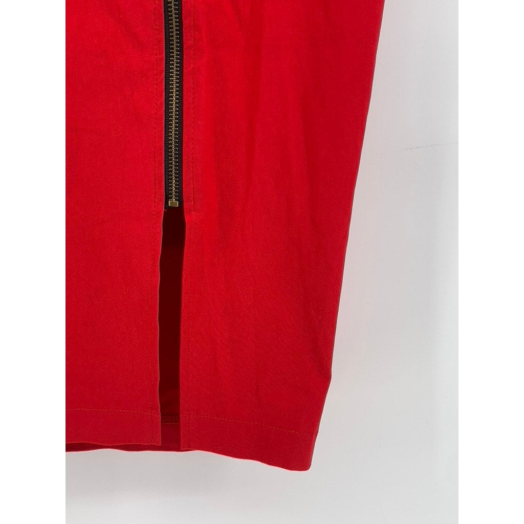 STOOSHY Juniors' Red Angle Zipper Pencil Mini Skirt SZ XL