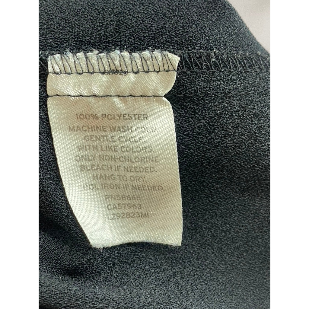 TILDON Women’s Black Solid Crewneck Shift Racerback Mini Dress SZ XS