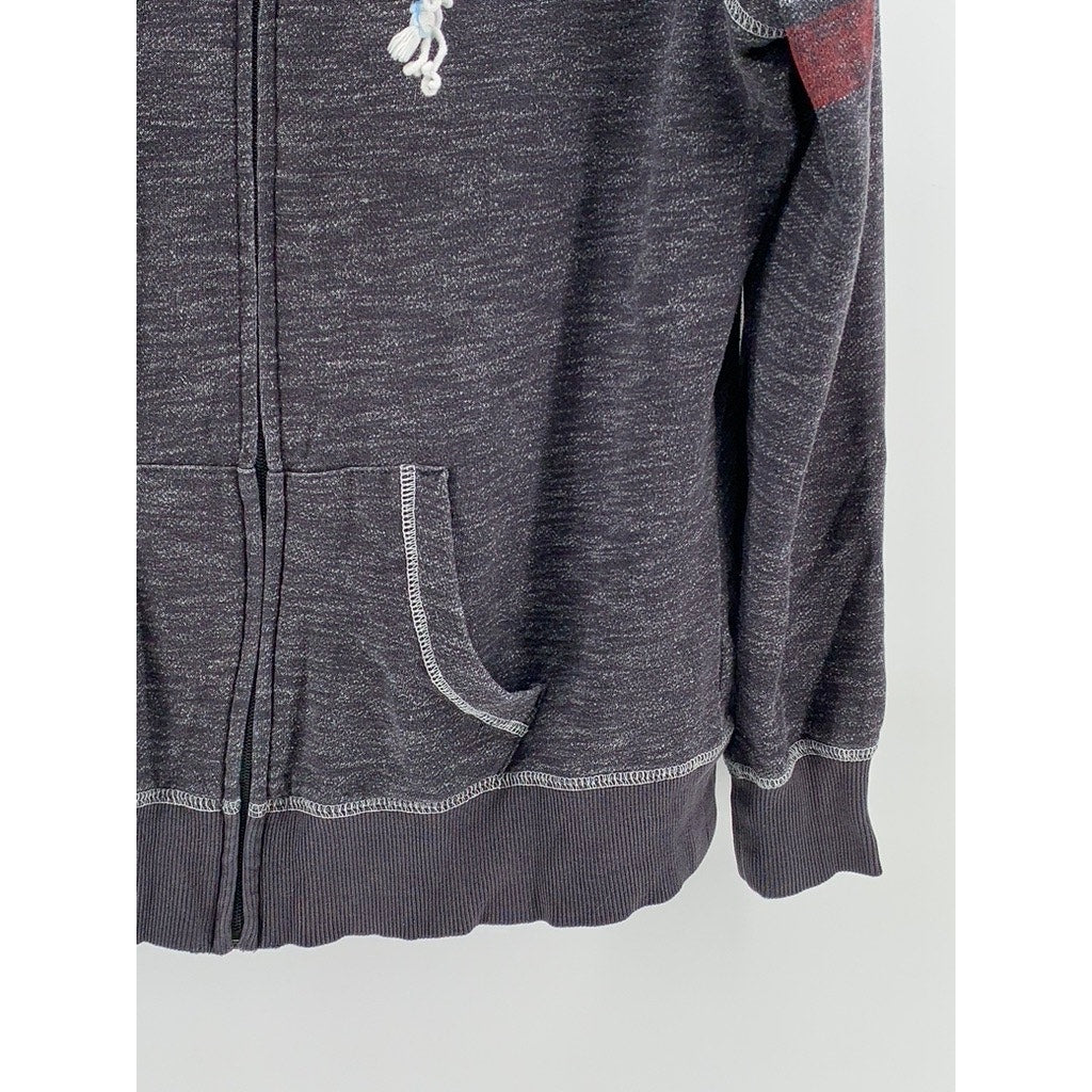 MAJESTIC Men's Charcoal Gray Zip-Up San Francisco 49ers Sweater SZ L
