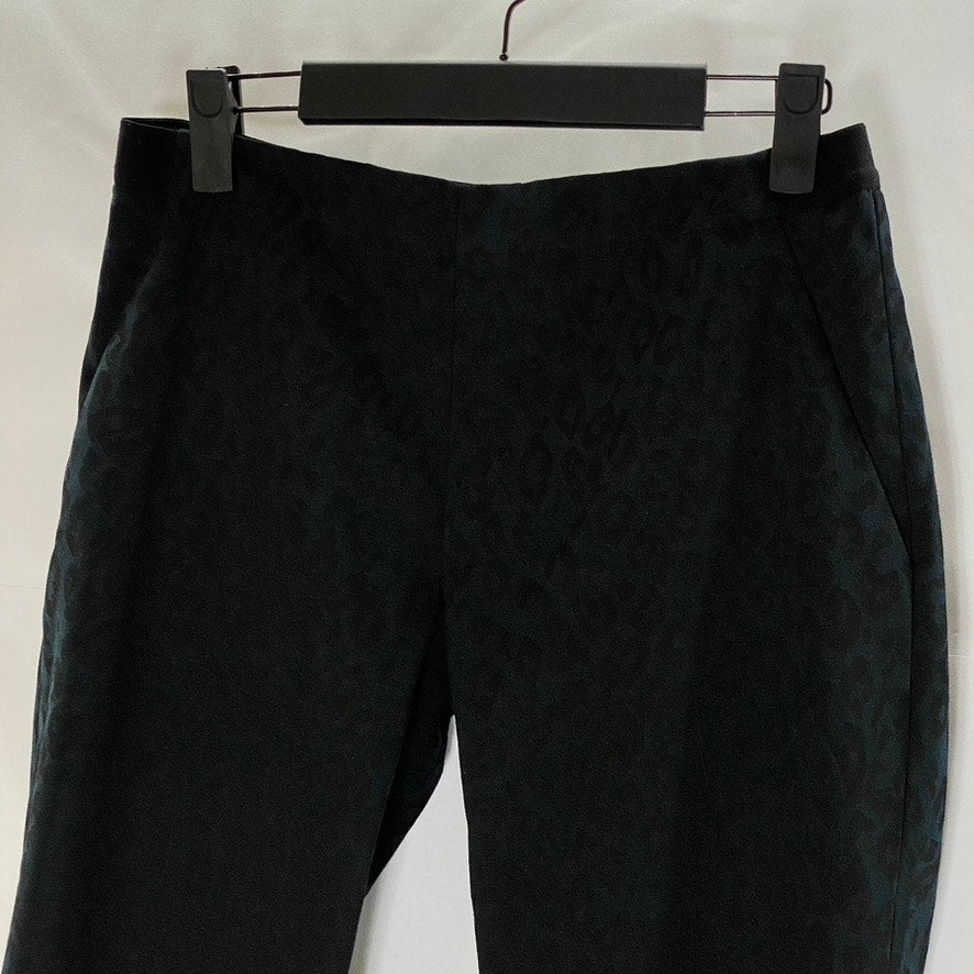 UNIQLO Women's Navy-Black Animal Print Elastic-Waist Pull-On Slim Pant SZ S