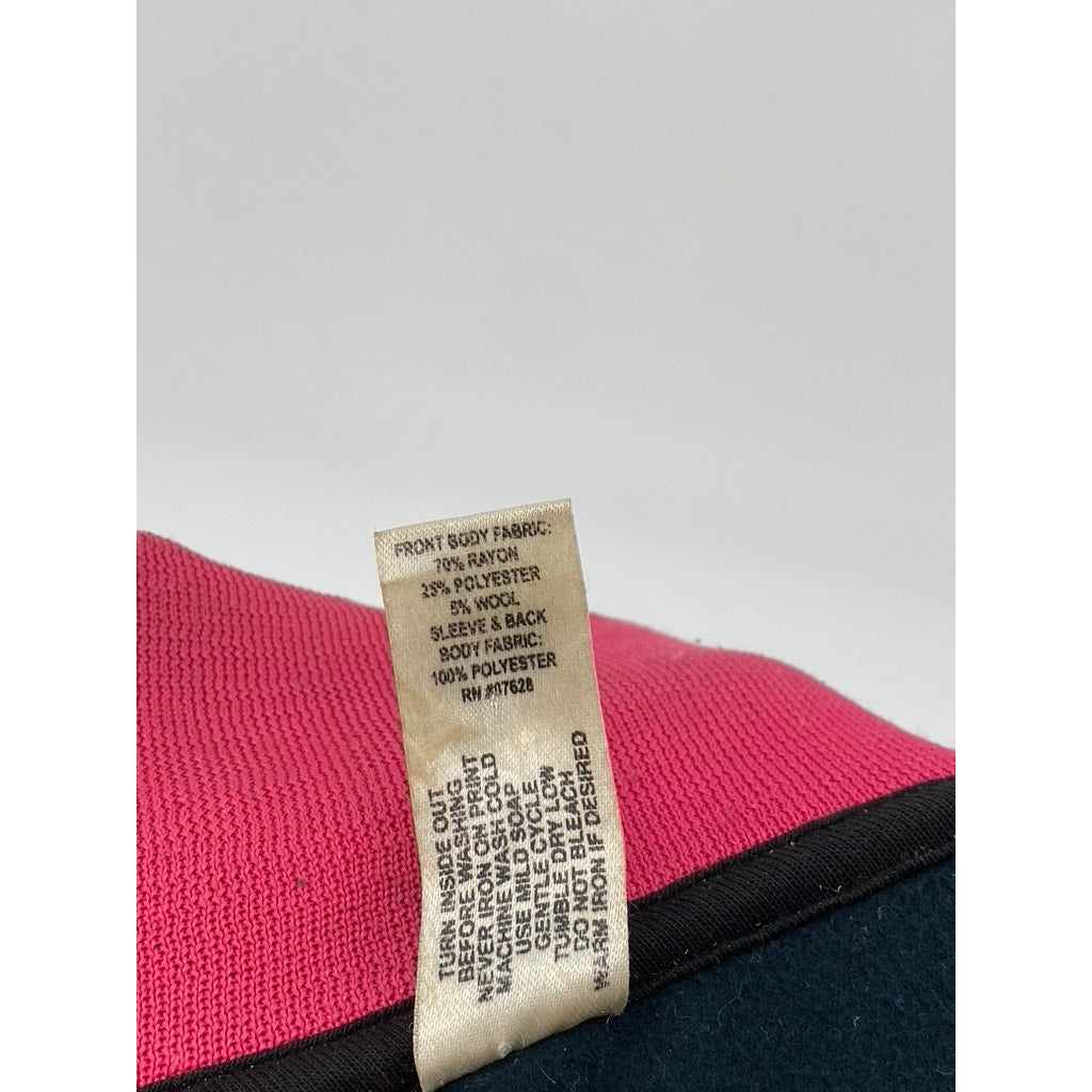 PEPE JEANS Women’s Vintage Black-Beige Hundstooth Double Zip Up Jacket SZ S