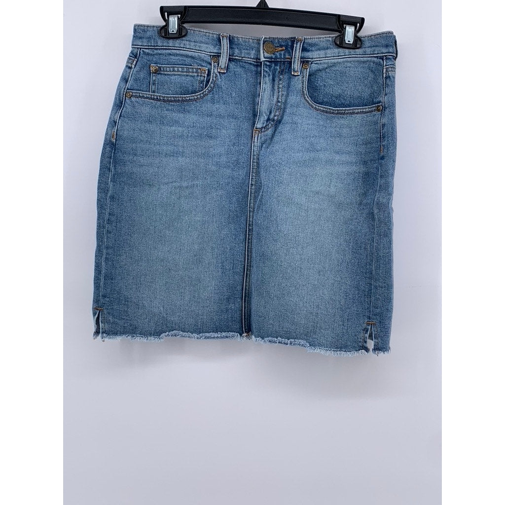 LOFT OUTLET Women's Blue Denim A-Line Five-Pocket Mini Skirt SZ 2