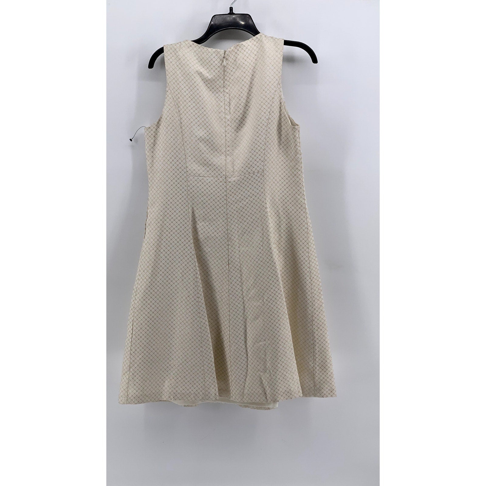 AMERICAN LIVING Women's Cream Printed Sleeveless Sheath Dress SZ 12